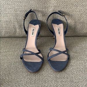 Miu Miu snakeskin sandals